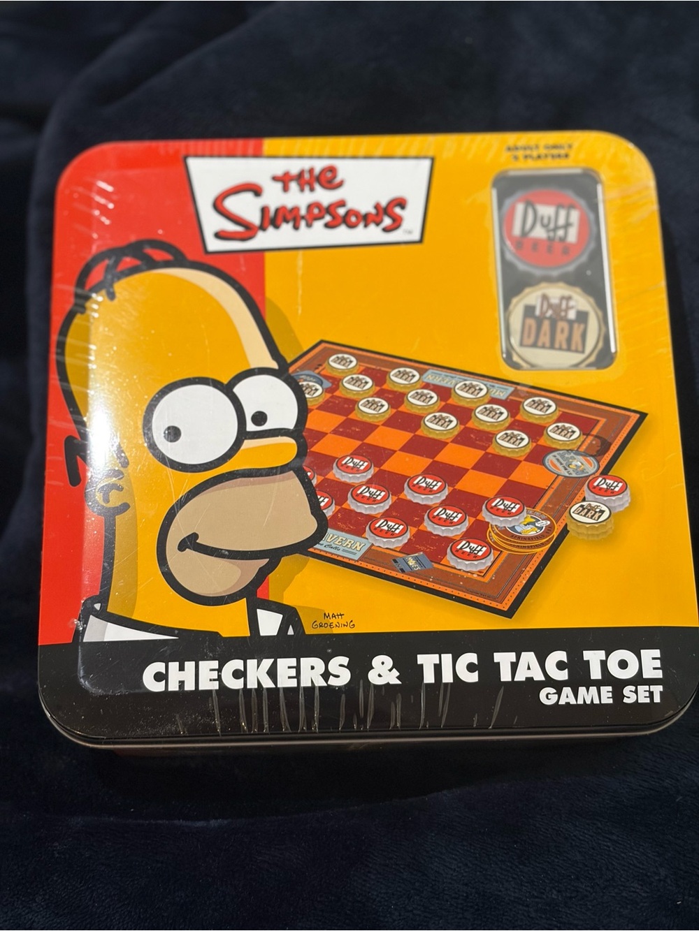 The Simpsons Checkers & Tic Tac Toe Game Set - Yellow